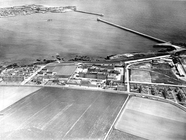 Aerial view of Peterhead Prison, Aberdeenshire