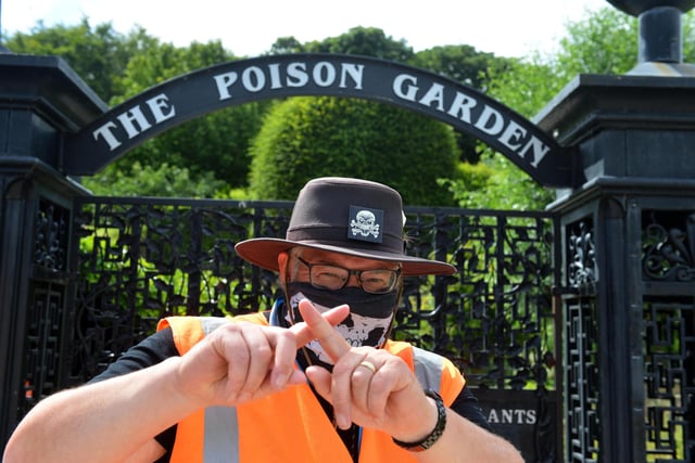 The Poison Garden is open and worker Dean Smith is on hand to warn guests to beware.
