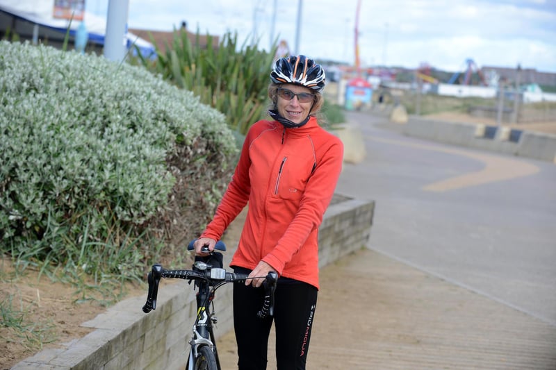 Cyclist Lesley Battle.