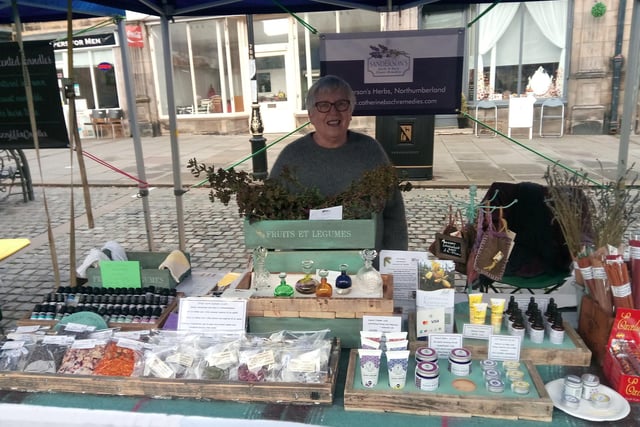Catherine Sanderson, from Berwick, is a regular at markets across Northumberland with her wide range of scented candles, soaps and pot pourri.