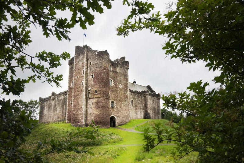 A popular filming location, Doune Castle has featured in Game of Thrones as Winterfell, in Outlander as Castle Leoch, and in various scenes in Monty Python and the Holy Grail. Located in the Stirling district, this castle was built in the 13th Century. It is the home of Regent Albany, "Scotland's uncrowned king", and today is run by Historic Environment Scotland. Recent research has shown that Doune Castle was originally built in the thirteenth century, then probably damaged in the Scottish Wars of Independence, before being rebuilt in its present form in the late 14th century by Robert Stewart, Duke of Albany (c. 1340–1420)