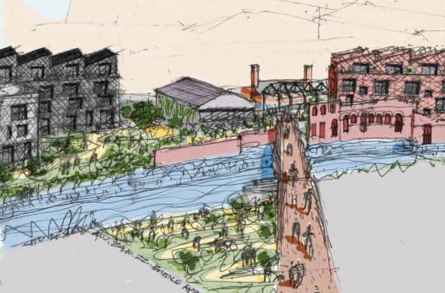 Attercliffe Waterside artist\\\'s impression views from the canal side 