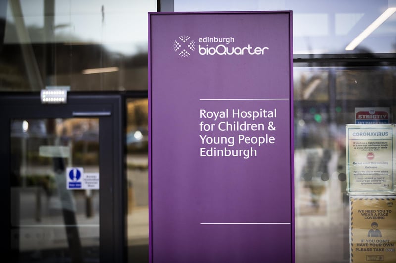 Signs for the new Royal Hospital for Children and Young People Edinburgh.