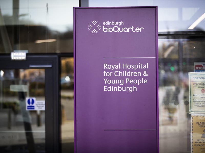 Signs for the new Royal Hospital for Children and Young People Edinburgh.