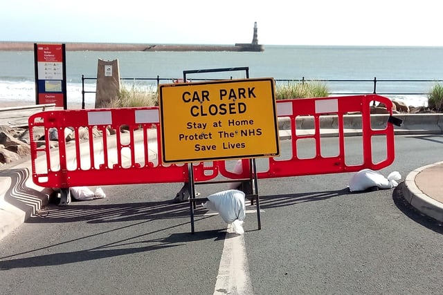 Sunderland sea front car parks are closed to prevent people visiting recreationally.