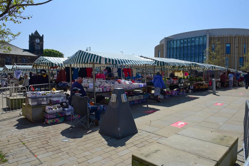 South Shields Market on Bank Holiday Monday.