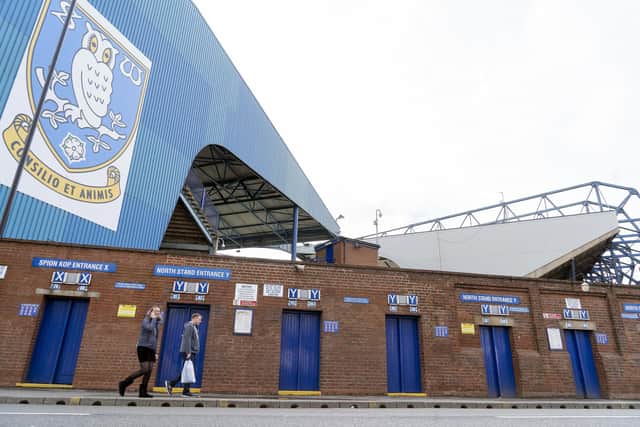 Sheffield Wednesday's Hillsborough ground deserted at 3pm on Saturday. Their game against Nottingham Forest was called off along with all games in the EFL and Premier League due to the outbreak of Coronavirus COVID-19. Picture Scott Merrylees