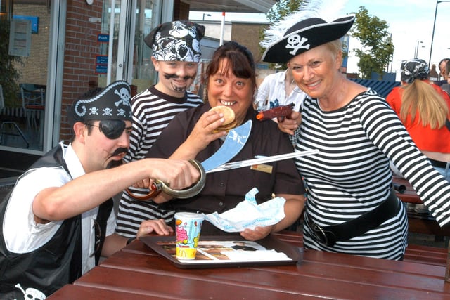Staff were pictured getting ready for a fancy dress walk for St Benedict's Hospice in 2006. Recognise anyone you know?
