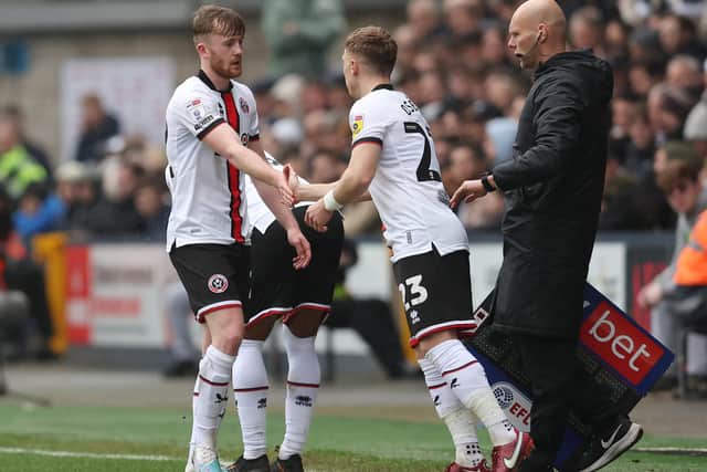 Ben Osborn of Sheffield United replaces Tommy Doyle at Millwall: Paul Terry / Sportimage