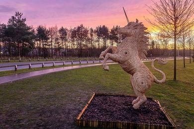 Neil Henderson took this sunset shot of the famous unicorn statue in Kelpies park