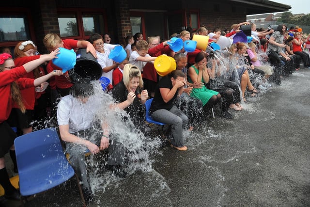 The Brougham primary school ice bucket challenge under way. Remember this?