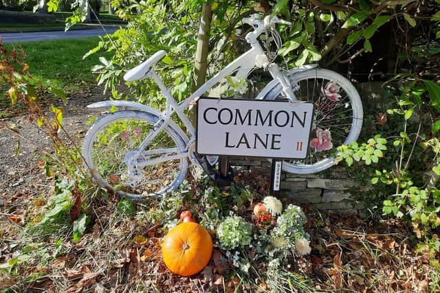 The ghost bike is part of the 'Lane Campaign'