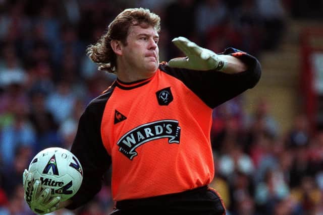 Andy Goram in action for Sheffield United at Crystal Palace on September 27, 1998