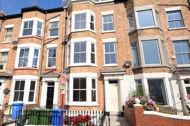 This one-bedroom flat on Trafalgar Square, Scarborough, is on the market for £59.950.
