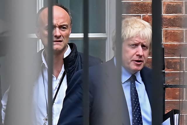 The majority of Sheffield Star readers believe Prime Minister Boris Johnson, pictured with under-fire personal aide Dominic Cummings, has not handled the coronavirus well. (Photo by DANIEL LEAL-OLIVAS/AFP via Getty Images)