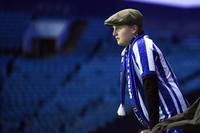 A young Wednesday fan looks on before the Carabao Cup third round match against Everton at Hillsborough in September 2019.