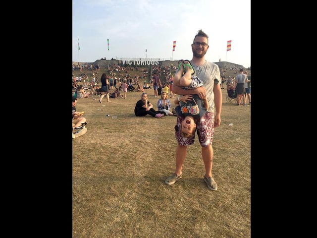 2016 Winner. Tom Barrett and our 5 year old son Jacob taken at the Castle Stage, Castle Field at Victorious Festival.