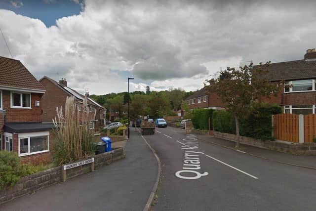 Quarry Vale Grove in Sheffield, where police were called to a stabbing on Friday afternoon.