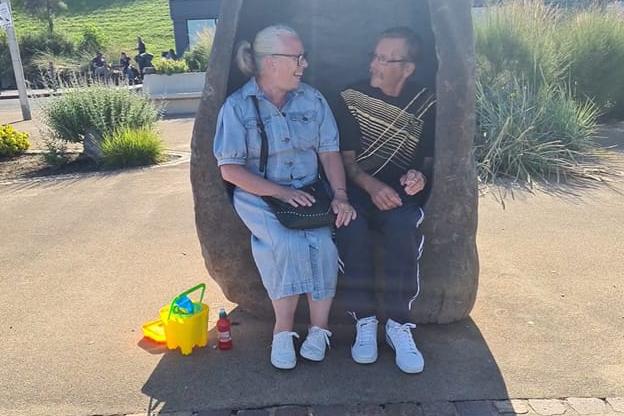 Tammy Leigh shared this lovely photograph of her mam and dad at the seaside.