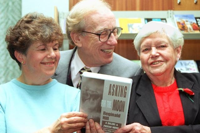 Graham Roberts, Ina Edwards, Kathleen Dewhurst in the Doncaster Central Library in 1997.