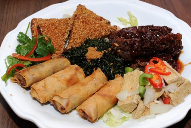 Mixed combination starter at Noodle Doodle, Trippet Lane, Sheffield. Picture: Andrew Roe