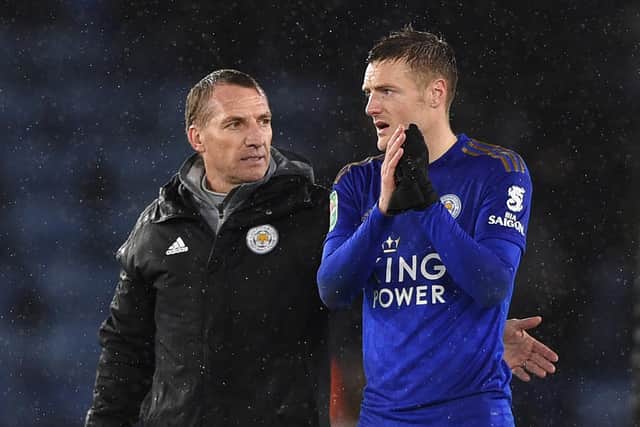 Brendan Rodgers will face up against Sheffield Wednesday on Saturday - but will Jamie Vardy?