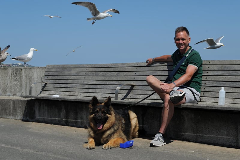 Alan McManus with his dog Hagan.
