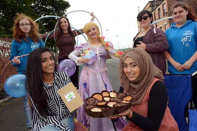 The NCS project saw youngsters sell tea and cakes to raise money for equipment, which was then to be used to restore the gardens at Harton Grange.
