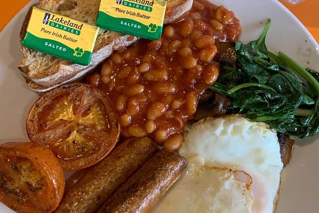 The Whirlow vegetarian breakfast was farm fresh