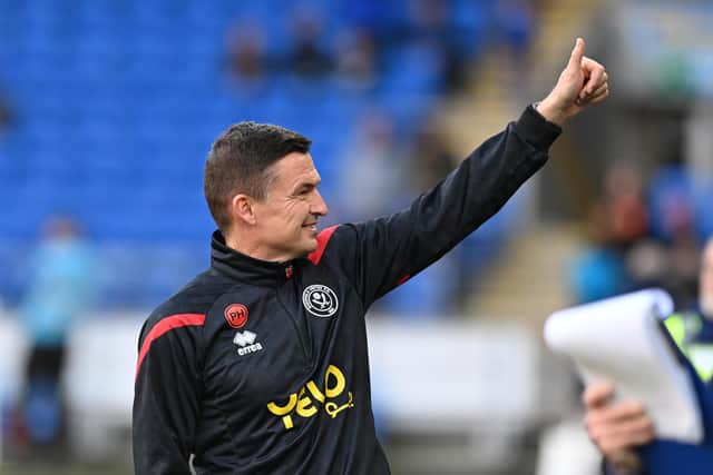 Sheffield United manager Paul Heckingbottom before the Sky Bet Championship match at Cardiff City Stadium: Simon Galloway/PA Wire.