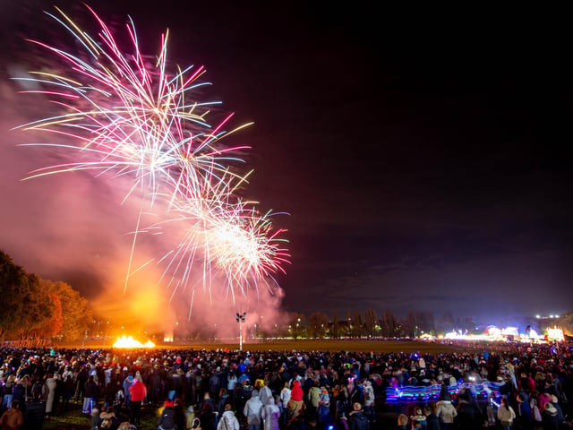 Cosham Bonfire and Fireworks Display at King George V Playing Field, Cosham, Portsmouth on Wednesday 3rd November 2021