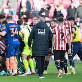 A melee at the end of Sheffield United's draw with Blackpool saw two players sent off: Lexy Ilsley / Sportimage