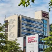 Sheffield Hallam University. The University has donated for than 40 laptops to secondary school age children who have arrived in the city fleeing Putin's War in Ukraine.