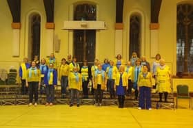Sheffield Harmony members raising money for the DEC Ukraine appeal
