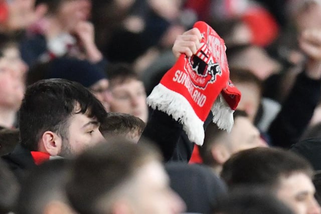 There were plenty of Sunderland scarves on display yesterday