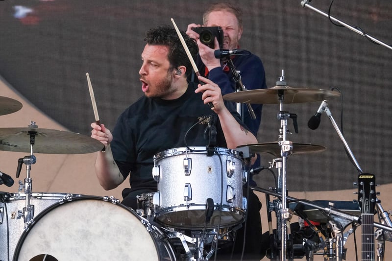 Matt Helders on drums