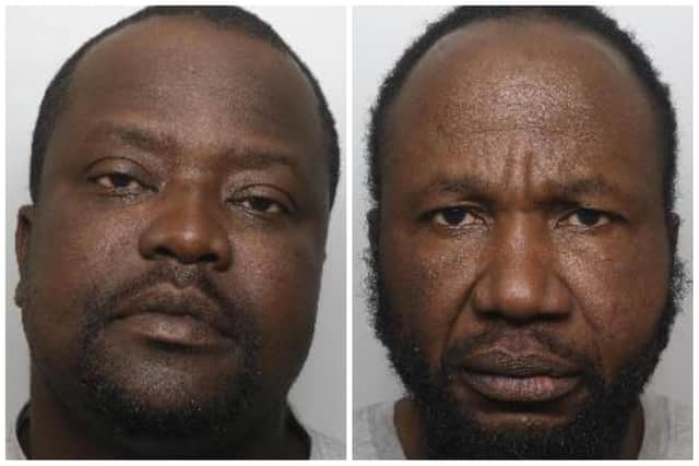 Jurors have found Louis James (left), aged 47, of Manor Lane, Sheffield, and Dereck Owusu, aged 39, of Strathmore Grove, at Wath-upon-Dearne, near Rotherham guilty of murdering Reece Radford, returning their verdict on Wednesday, April 5, 2023