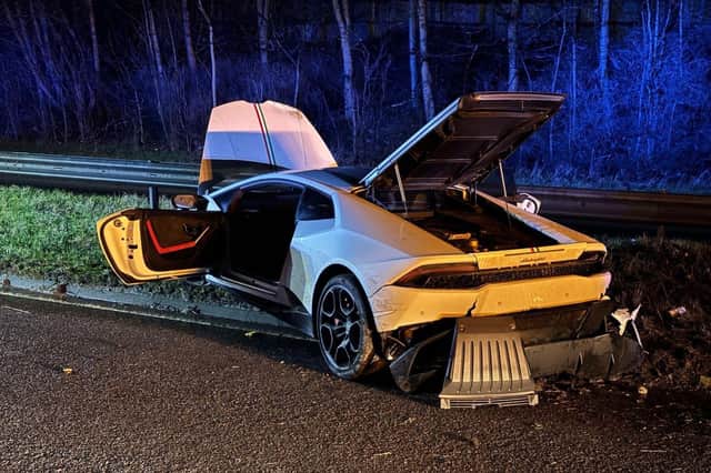 The incident happened last weekend when the driver of a Lamborghini Huracán failed to stop when asked to do so by officers from Chesterfield police.