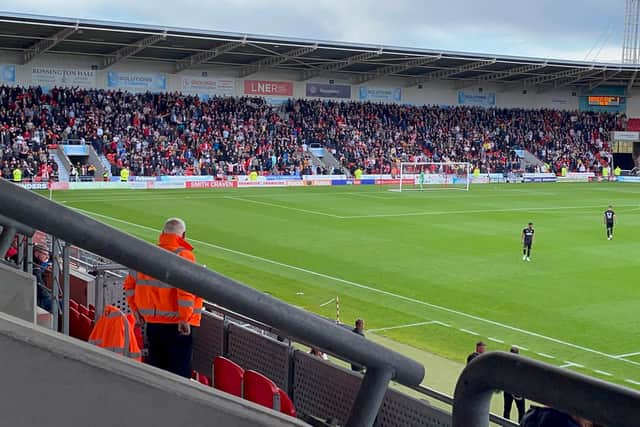 Over 3,000 Blades fans packed the away end at the Keepmoat (Danny Hall)