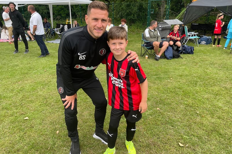 Billy Sharp at the 2021 LJS Cup with his son, Leo