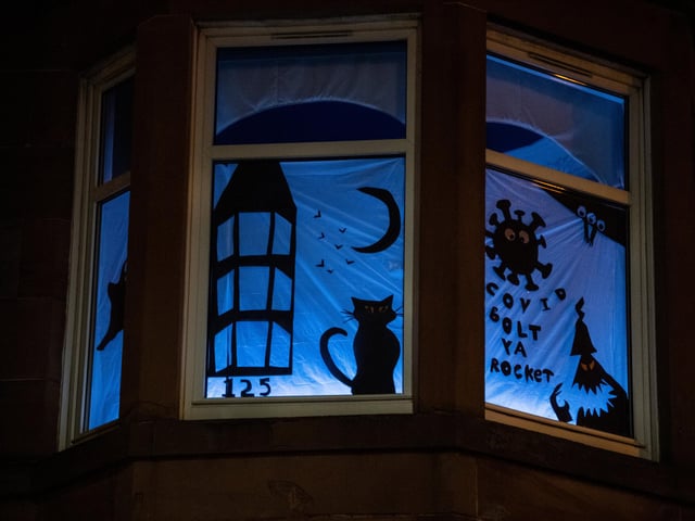 The streets of Battlefield, Glasgow, transformed into a magical outdoor gallery