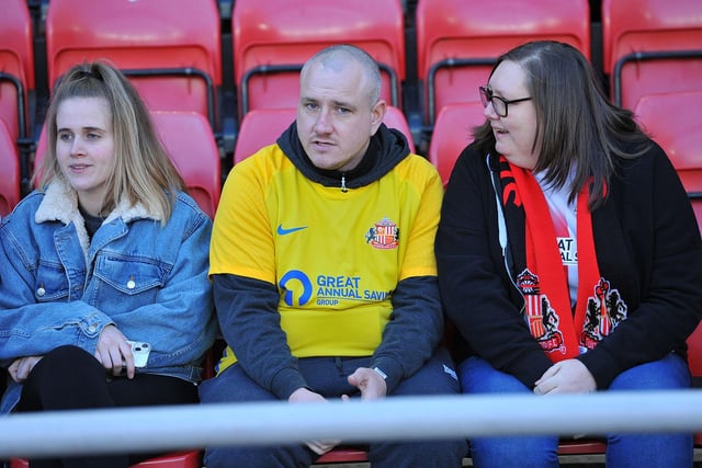 Sunderland fans take in the atmosphere at the Stadium of Light.