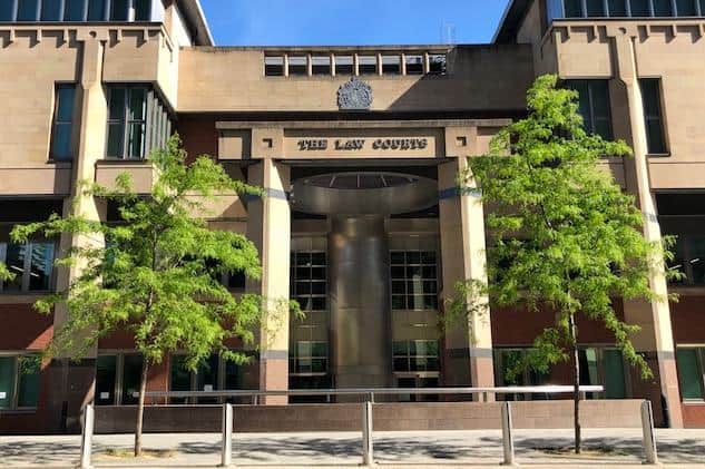 Sheffield Crown Court, pictured, has heard how two brothers have denied murdering disabled man Dean Williamson in Rotherham over the alleged theft of a mobility scooter.