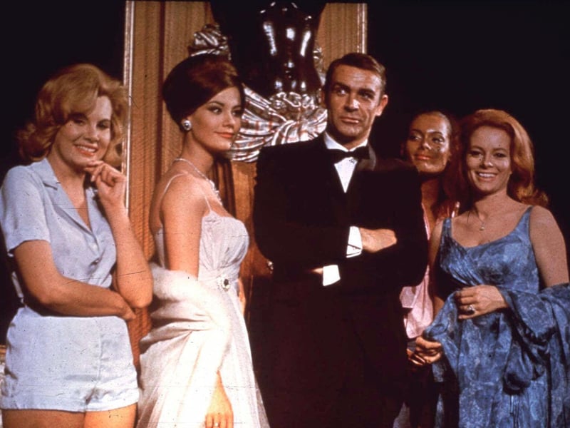 Sean Connery, as James Bond poses in "Thunderball 1965