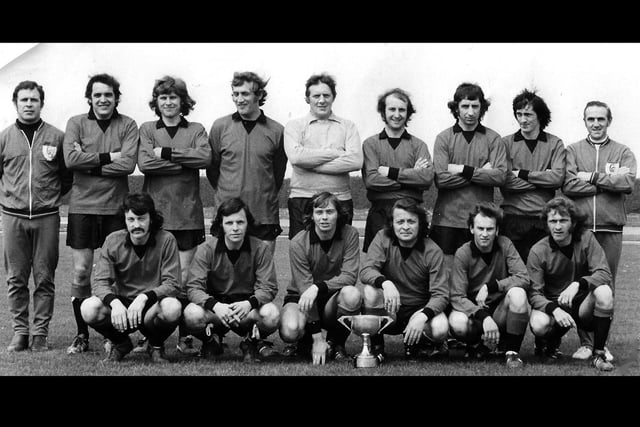 McMurdo FC Portsmouth Premier League winners 1975. Champions of the Portsmouth Premier League 1974/75 season were McMurdo. Here we see the team.