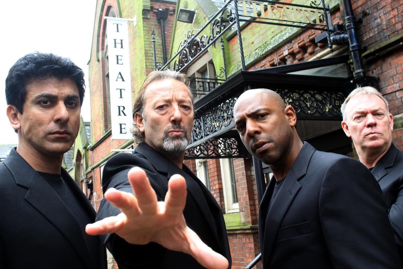 Tricky Dicky from EastEnders, Ian Reddington, is a Sheffielder who grew up in Frecheville. He is seen here, second left, at the Pomegranate Theatre, Chesterfield promoting a production of comedy Bouncers alongside Ace Bhatti, Dan Gilet and William Ilkley