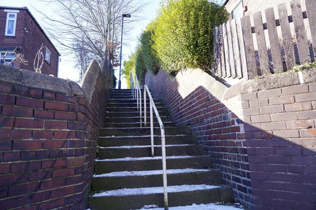 Loactions used in the 1990's film 'The Full Monty' - steps between Idsworth Rd and Horndean Rd. Picture Scott Merrylees