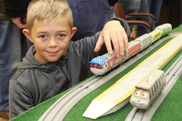 New Mills Railway Modellers first post Covid show, youngest exhibitor was ten year old Daniel Fletcher
