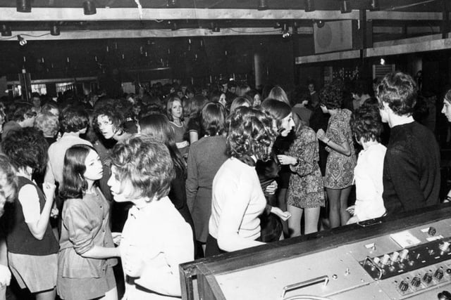 Inside Sheffield’s Heartbeat Discotheque in January 1970.