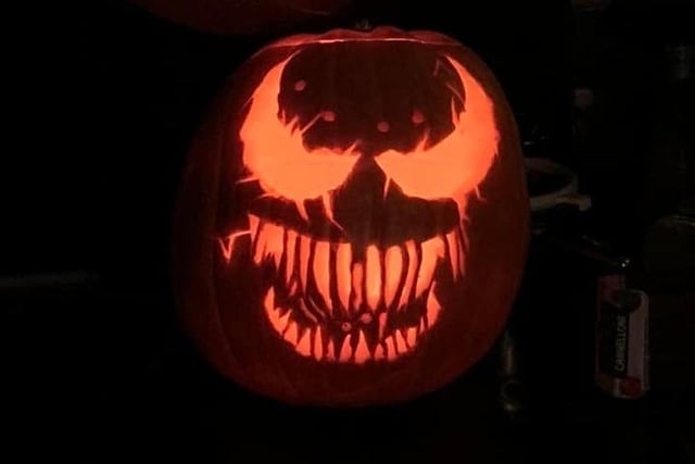 Wow look at the teeth on that pumpkin! Shared by Rebecca Lomas.